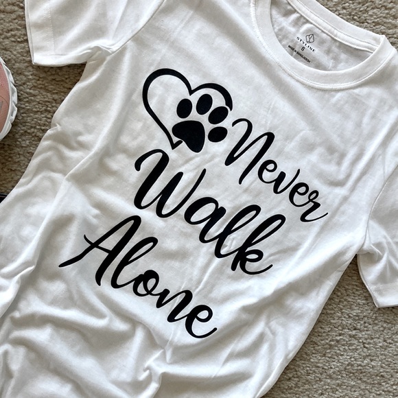 ‘Never Walk Alone’ Short Sleeve Graphic Tee - Picture 8 of 9
